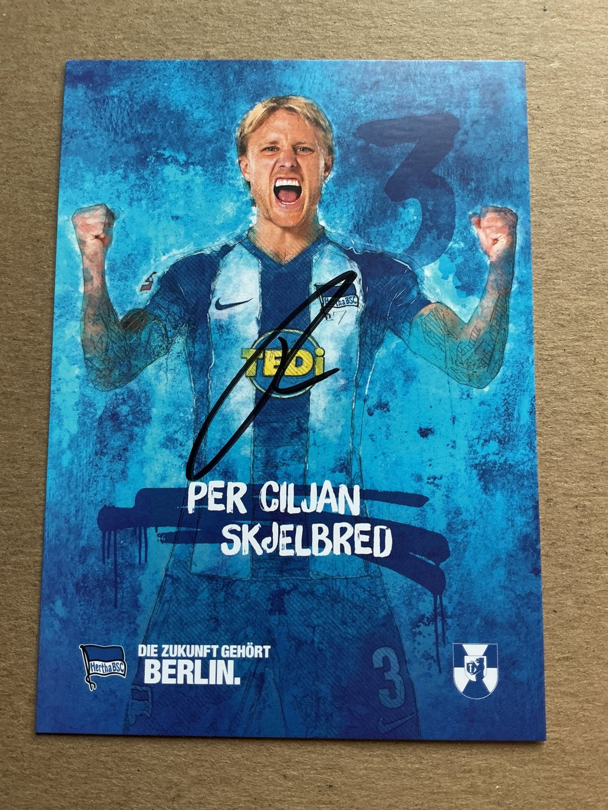 Per Ciljan Skjelbred, Norway 🇳🇴 Hertha BSC Berlin 2019/20 hand signed - Autographs-World