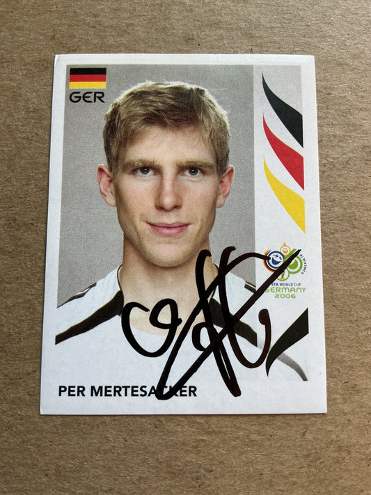 Per Mertesacker, Germany 🇩🇪 FIFA World Cup 2006 Panini hand signed - Autographs-World