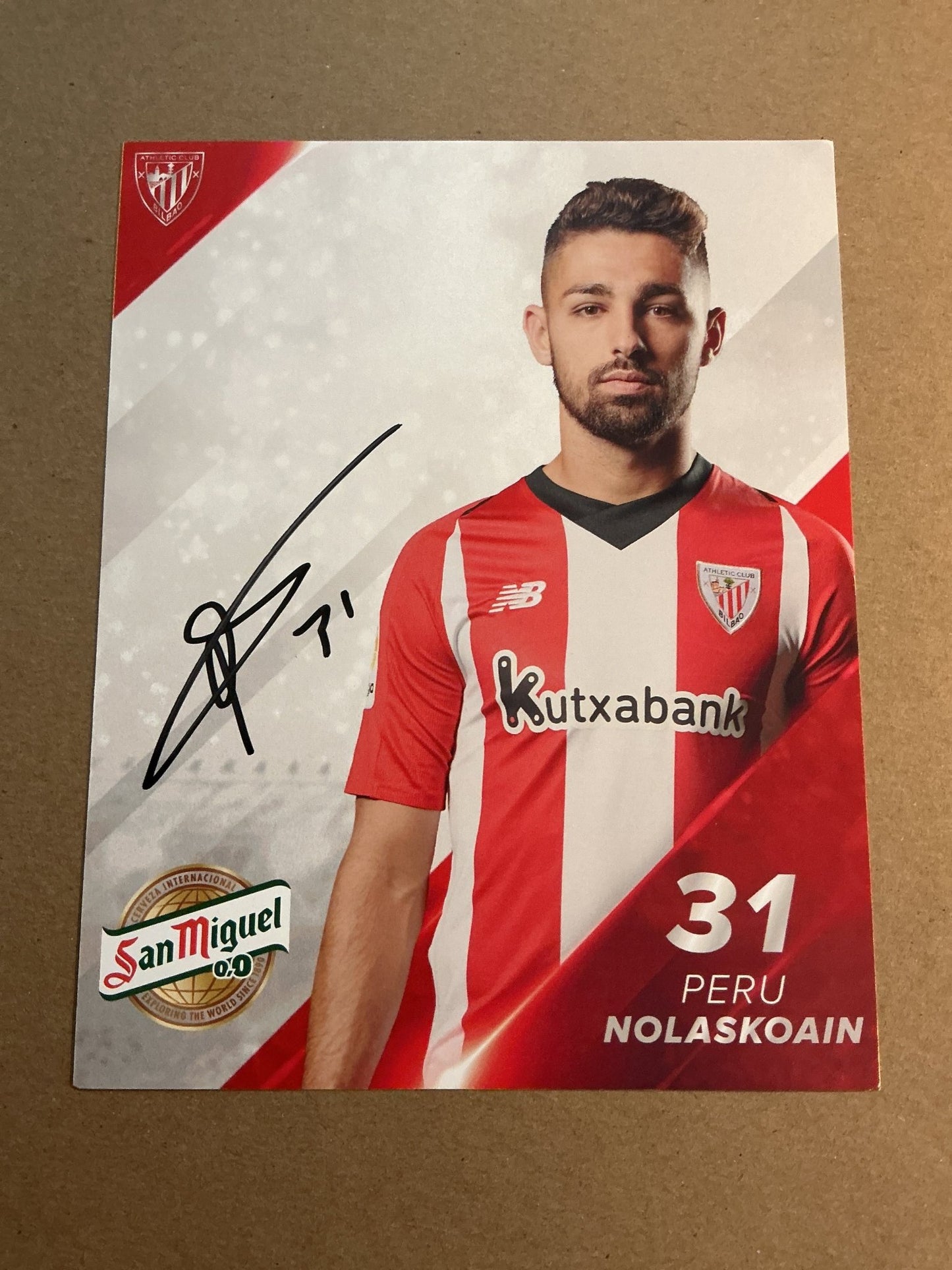 Peru Nolaskoain, Spain 🇪🇸 Athletic Bilbao 2019/20 hand signed - Autographs-World