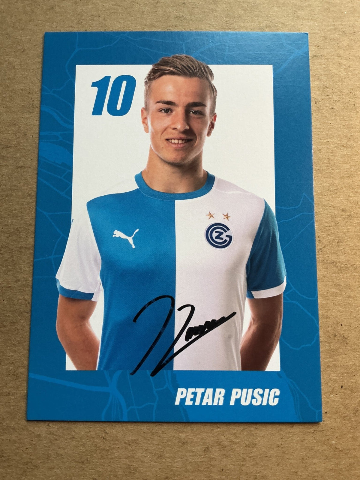 Petar Pusic, Switzerland 🇨🇭 Grasshopper Club Zürich 2020/21 hand signed - Autographs-World
