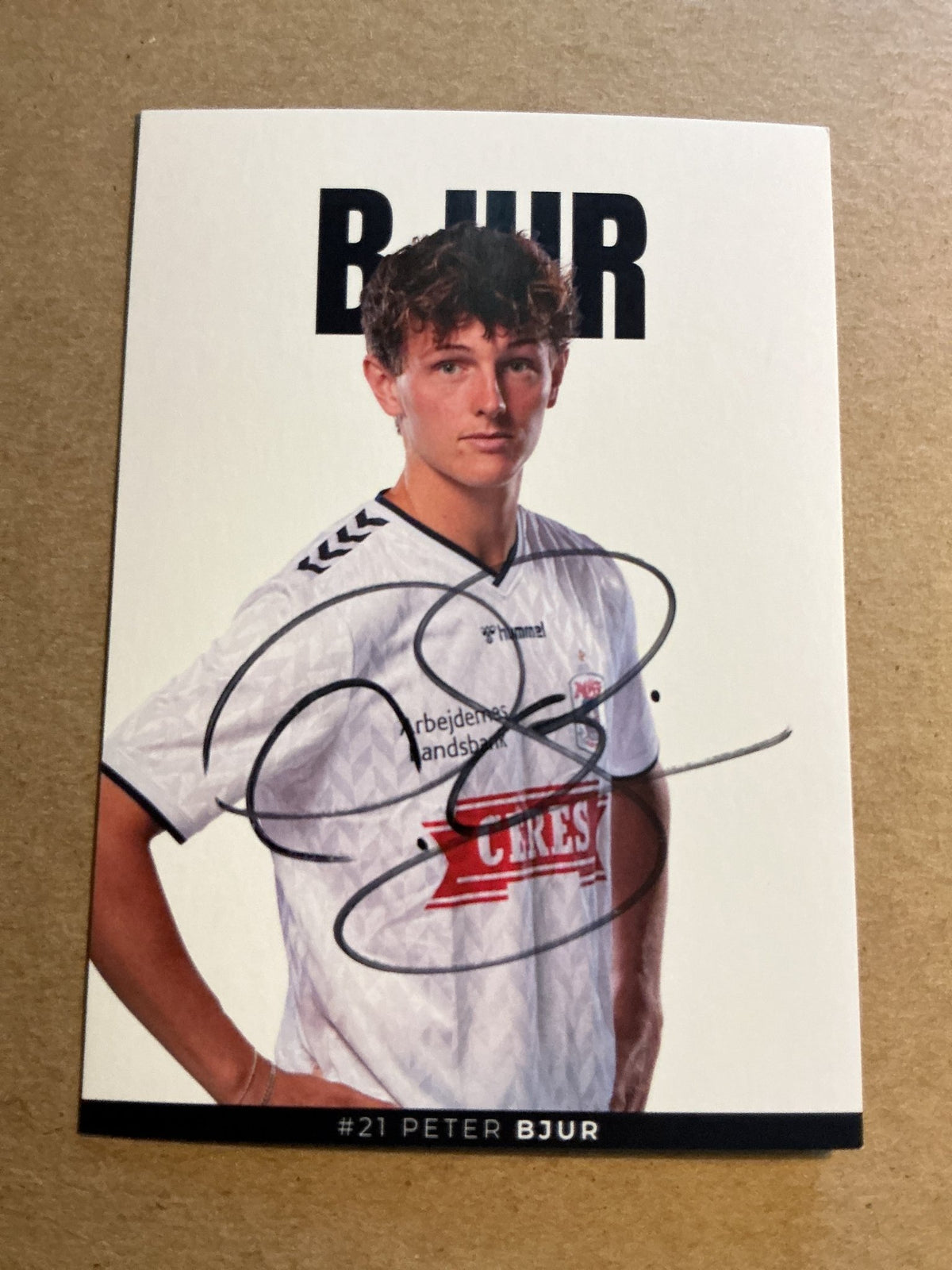 Peter Bjur, Denmark 🇩🇰 Aarhus GF 2023/24 hand signed - Autographs-World