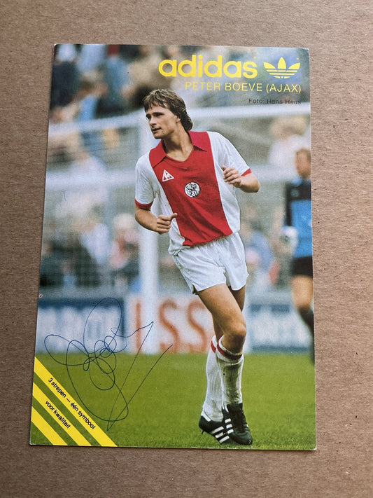 Peter Boeve, Netherlands 🇳🇱 Ajax Amsterdam 1982/83 hand signed - Autographs-World
