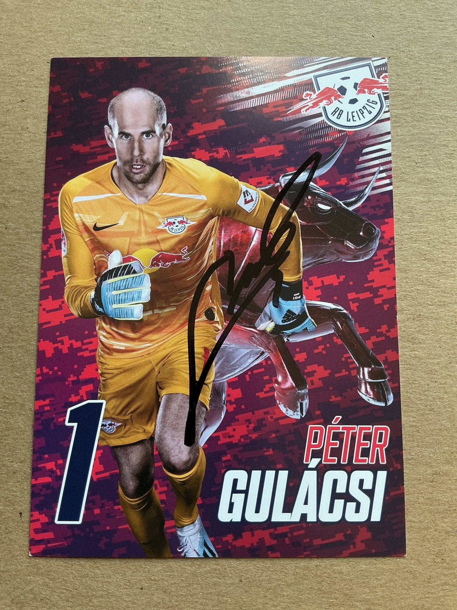 Péter Gulácsi, Hungary 🇭🇺 RB Leipzig 2019/20 hand signed - Autographs-World
