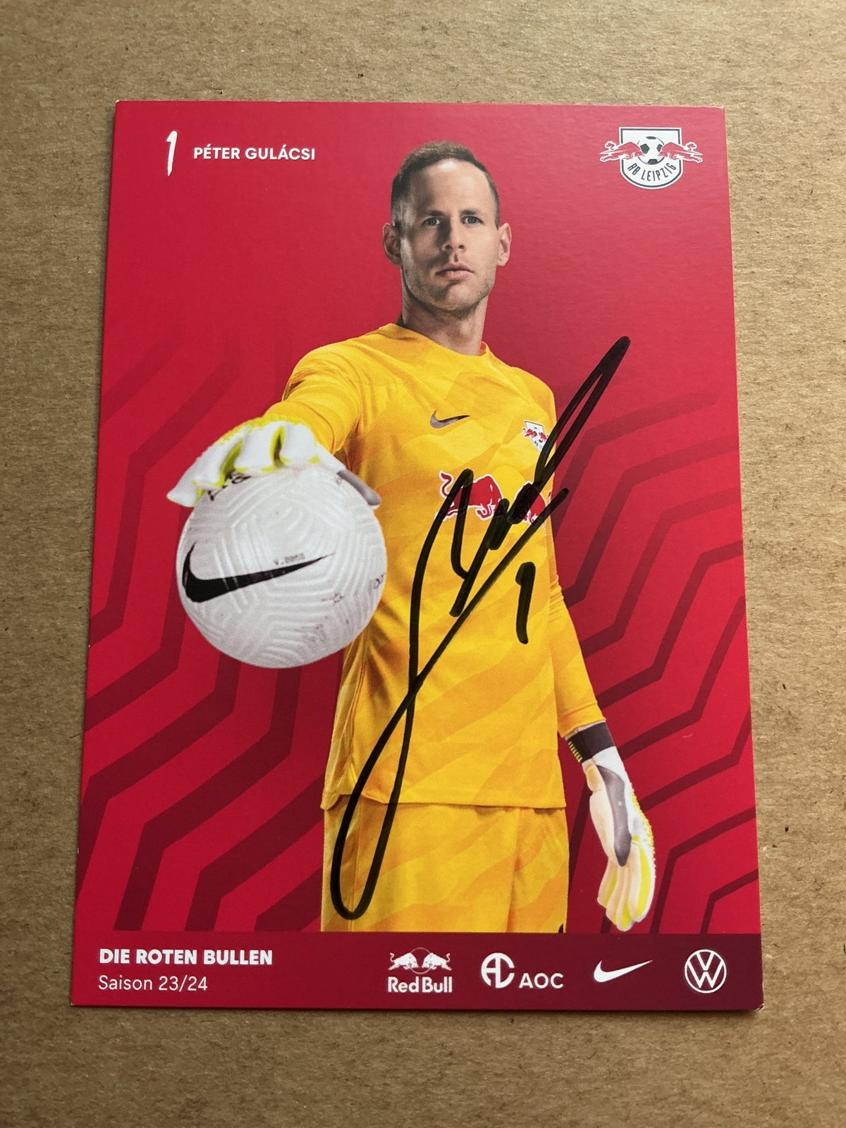 Peter Gulacsi, Hungary 🇭🇺 RB Leipzig 2023/24 hand signed - Autographs-World