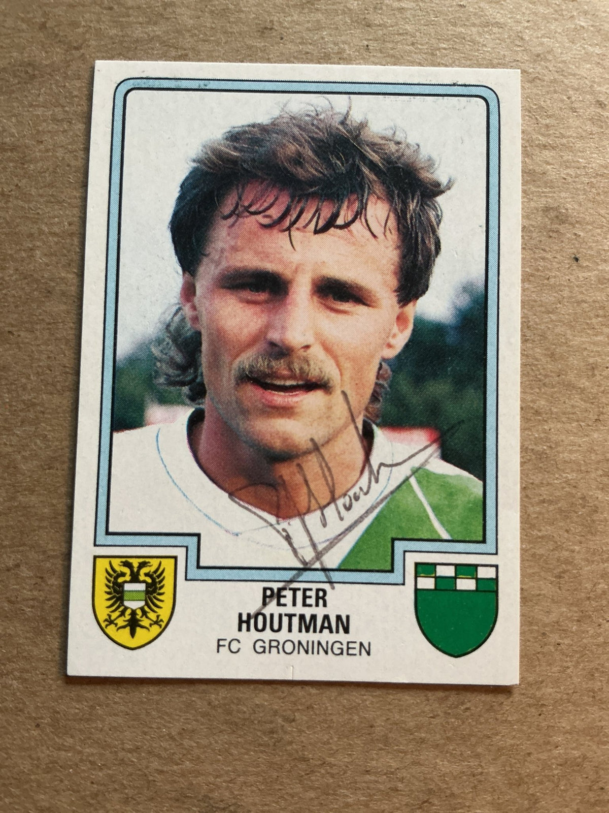 Peter Houtman, Netherlands 🇳🇱 FC Groningen 1986 Panini hand signed - Autographs-World