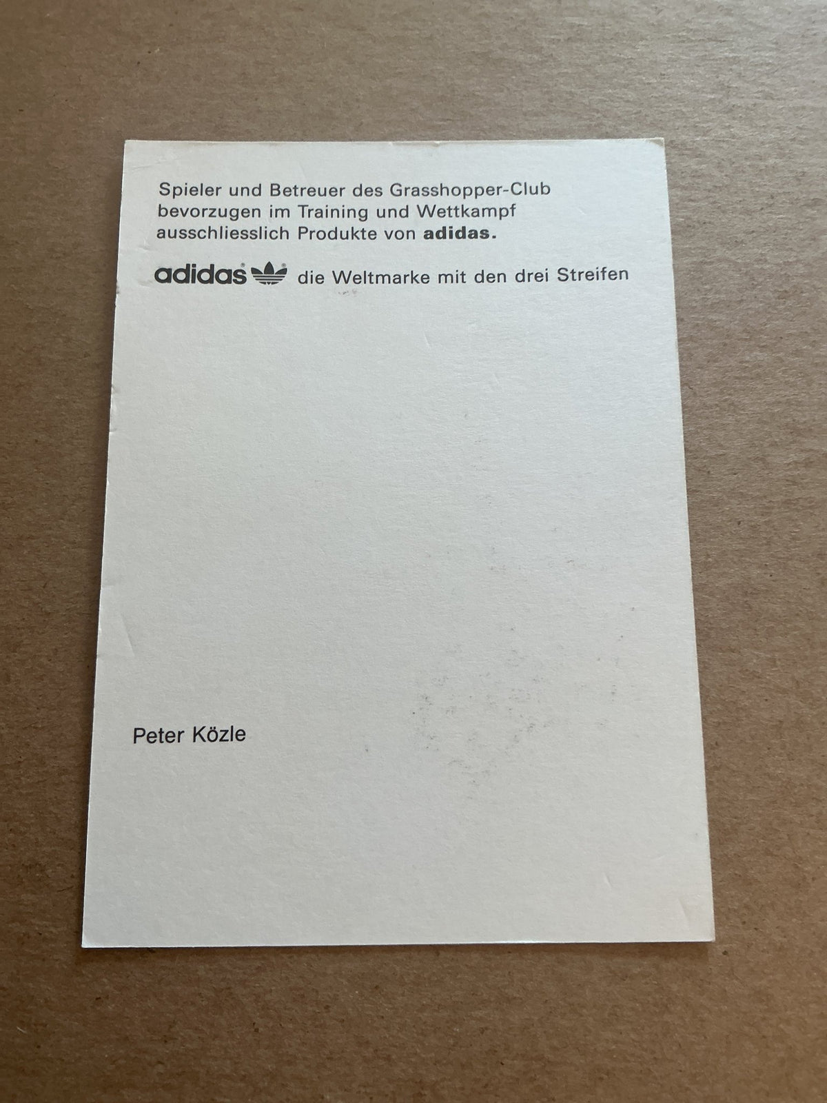 Peter Közle, Switzerland 🇨🇭 Grasshoppers Zürich 1992/93 hand signed - Autographs-World