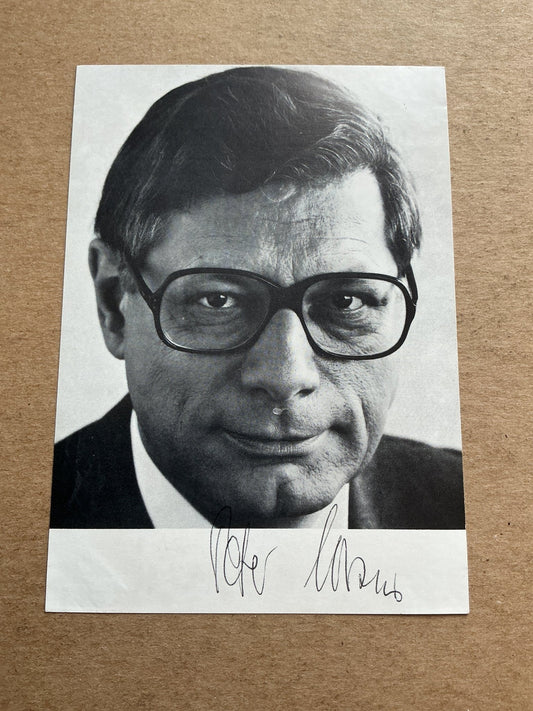 Peter Lorenz, Germany 🇩🇪 Member of Parlament Politics hand signed - Autographs-World