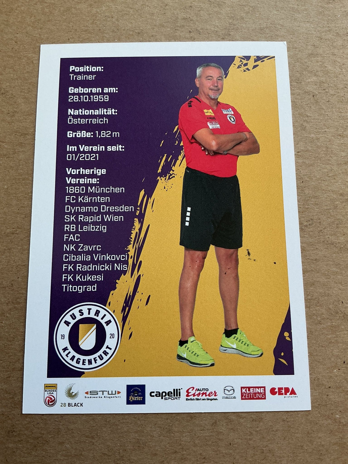 Peter Pacult, Austria 🇦🇹 Austria Klagenfurt 2022/23 hand signed - Autographs-World