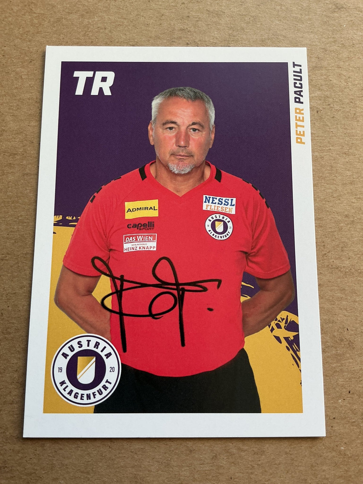 Peter Pacult, Austria 🇦🇹 Austria Klagenfurt 2022/23 hand signed - Autographs-World
