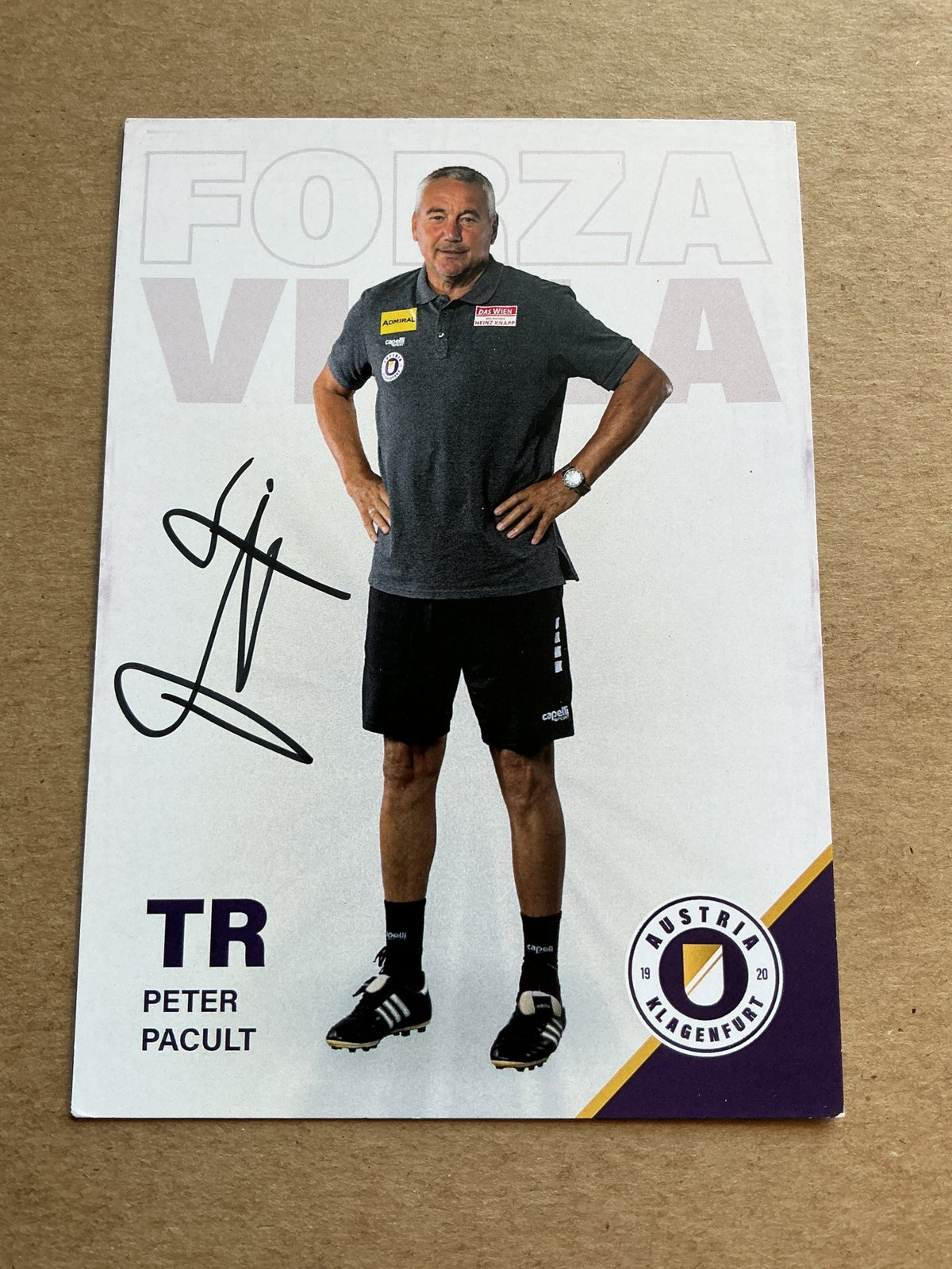 Peter Pacult, Austria 🇦🇹 Austria Klagenfurt 2023/24 hand signed - Autographs-World