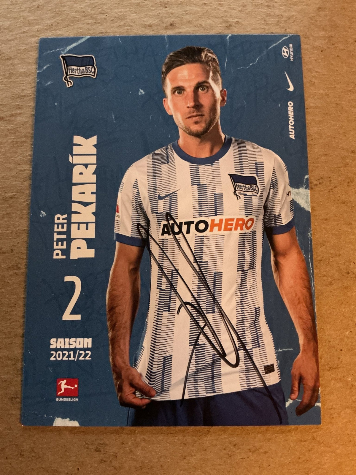 Peter Pekarík, Slovakia 🇸🇰 Hertha BSC Berlin 2021/22 hand signed - Autographs-World