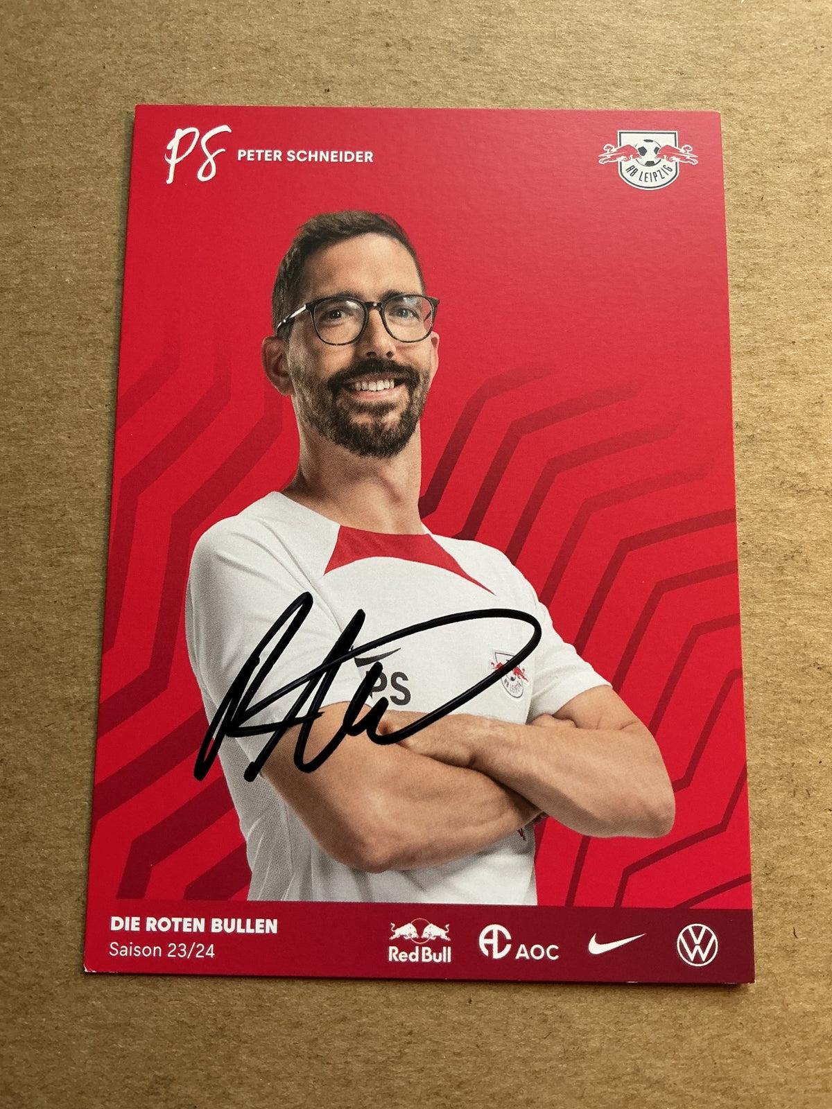 Peter Schneider, USA 🇺🇸 RB Leipzig 2023/24 hand signed - Autographs-World