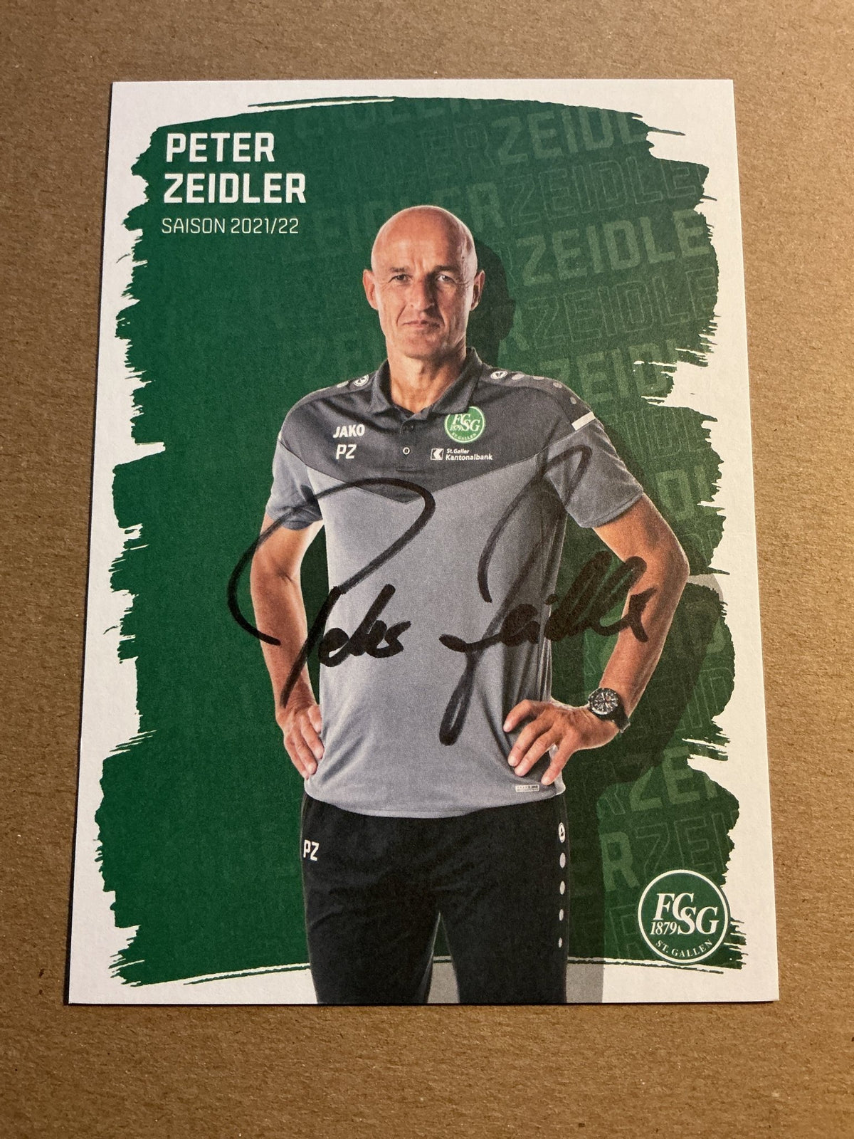 Peter Zeidler, Germany 🇩🇪 FC St. Gallen 2021/22 hand signed - Autographs-World