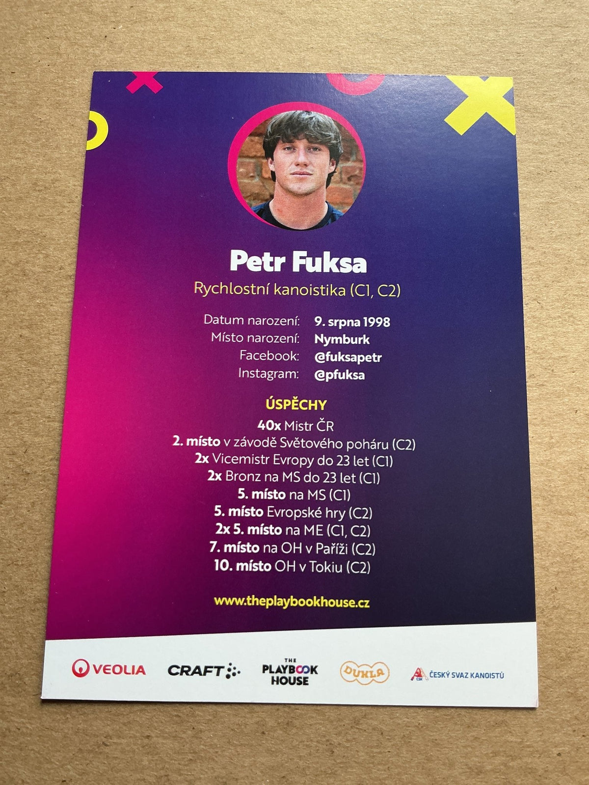 Petr Fuksa, Czech Republic 🇨🇿 Canoeing Summer Olympics 2024 hand signed - Autographs-World