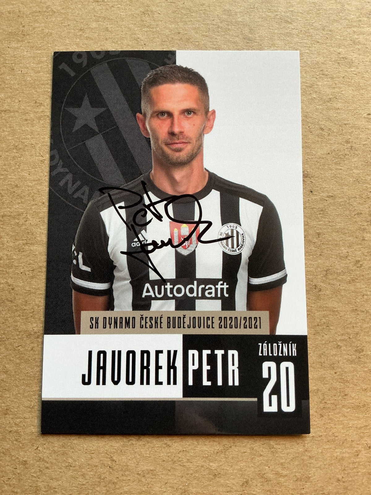 Petr Javorek, Czech Republic 🇨🇿 SK Dynamo České Budějovice 2020/21 hand signed - Autographs-World