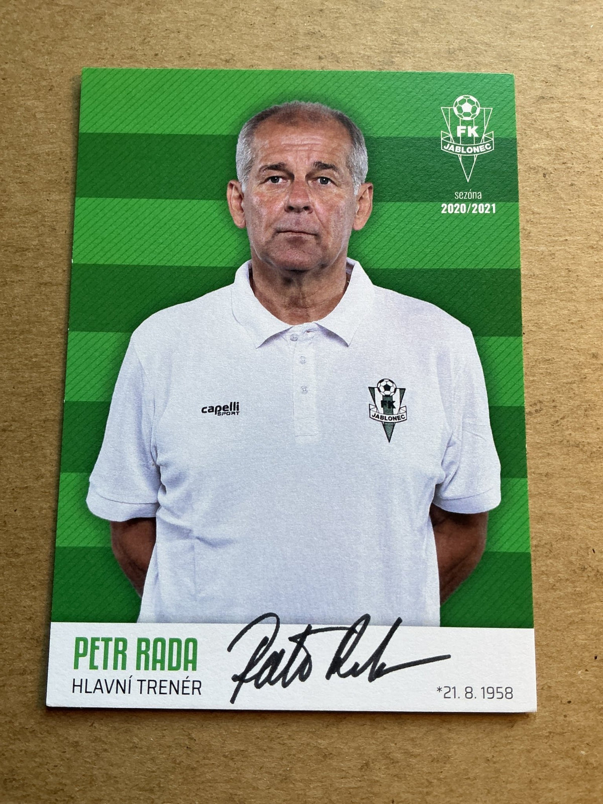 Petr Rada, Czech Republic 🇨🇿 FK Jablonec 2020/21 hand signed - Autographs-World