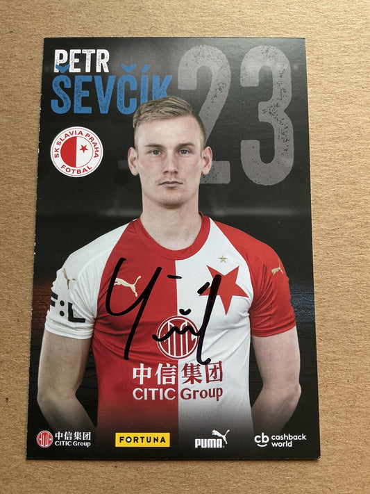 Petr Ševčík, Czech Republic 🇨🇿 SK Slavia Prague 2019/20 hand signed - Autographs-World