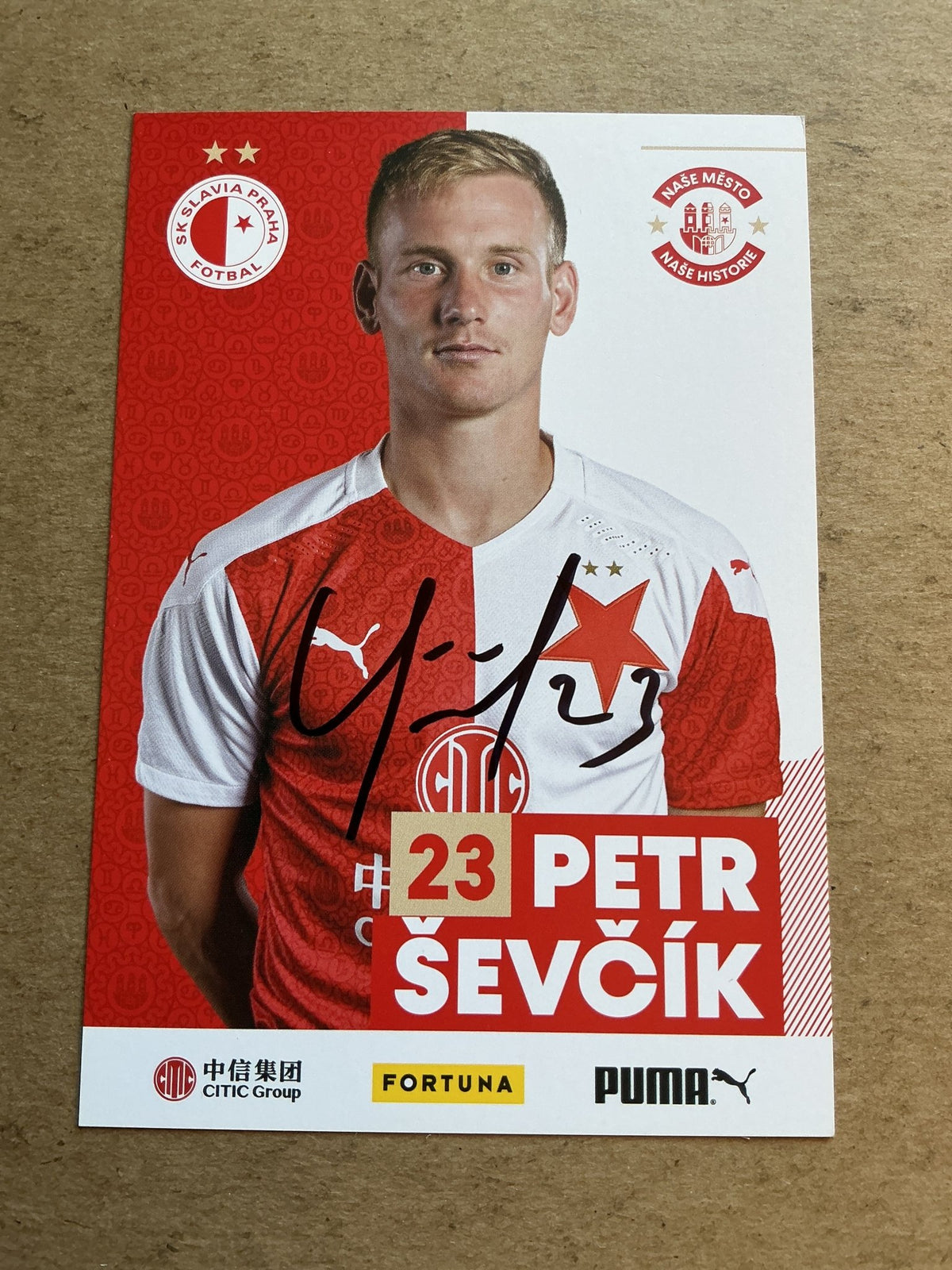 Petr Ševčík, Czech Republic 🇨🇿 SK Slavia Prague 2020/21 hand signed - Autographs-World
