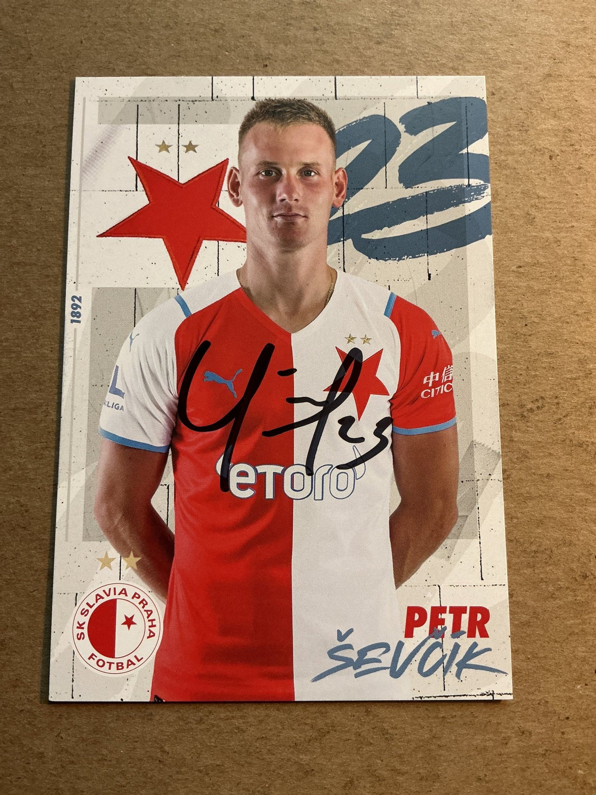 Petr Ševčik, Czech Republic 🇨🇿 SK Slavia Prague 2021/22 hand signed - Autographs-World
