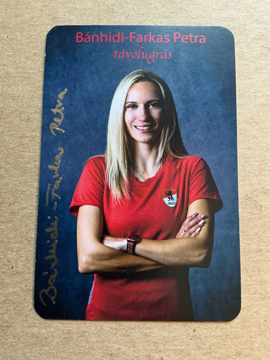 Petra Banhidi-Farkas, Hungary 🇭🇺 Athletics Summer Olympics 2024 hand signed - Autographs-World