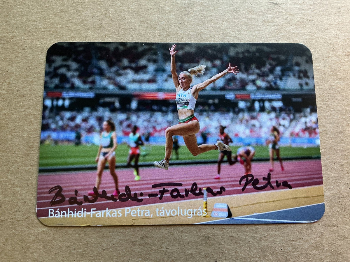Petra Banhidi-Farkas, Hungary 🇭🇺 Athletics Summer Olympics 2024 hand signed - Autographs-World
