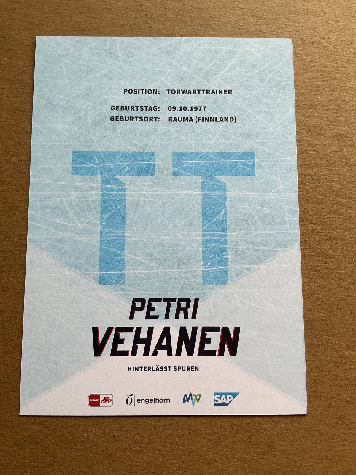 Petri Vehanen, Finland 🇫🇮 Adler Mannheim 2023/24 hand signed - Autographs-World