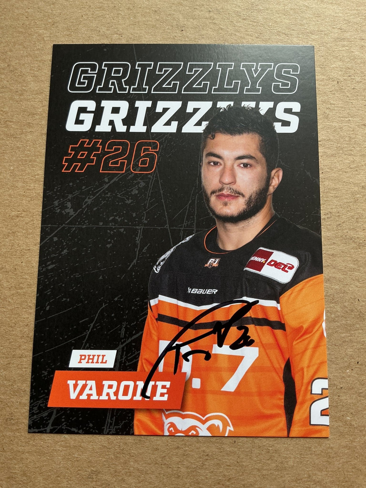 Phil Varone, Canada 🇨🇦 Grizzlys Wolfsburg 2024/25 hand signed - Autographs-World