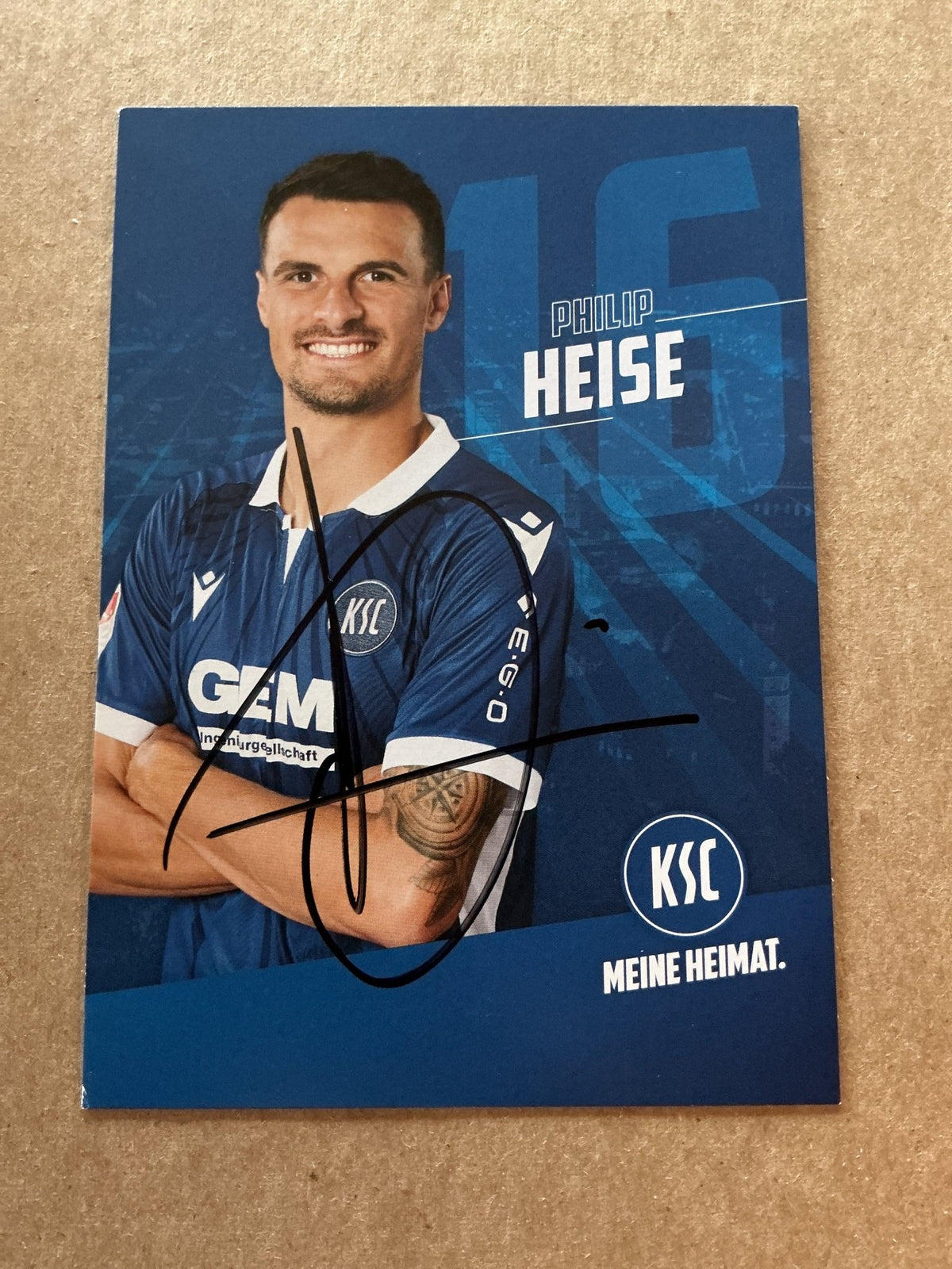 Philip Heise, Germany 🇩🇪 Karlsruher SC 2021/22 hand signed - Autographs-World