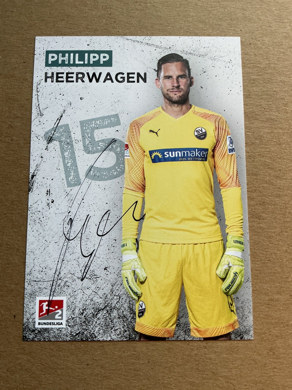 Philipp Heerwagen, Germany 🇩🇪 SV Sandhausen 2019/20 hand signed - Autographs-World