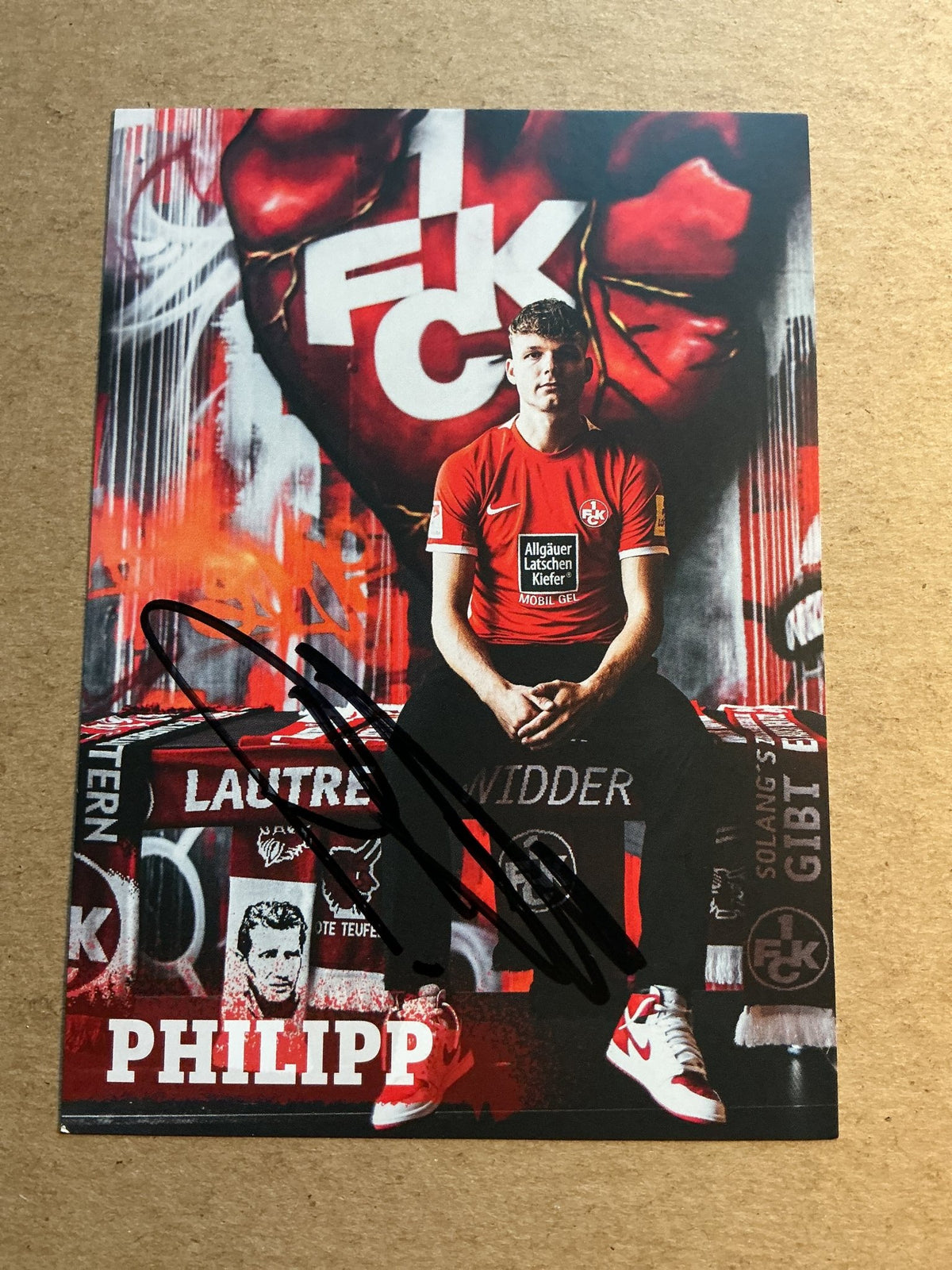 Philipp Hercher, Germany 🇩🇪 1.FC Kaiserslautern 2022/23 hand signed - Autographs-World