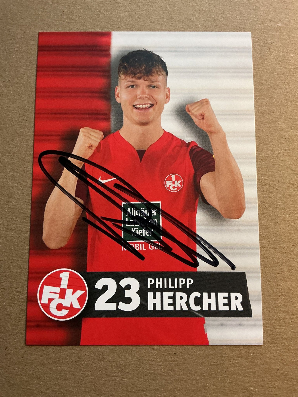 Philipp Hercher, Germany 🇩🇪 1.FC Kaiserslautern 2023/24 hand signed - Autographs-World