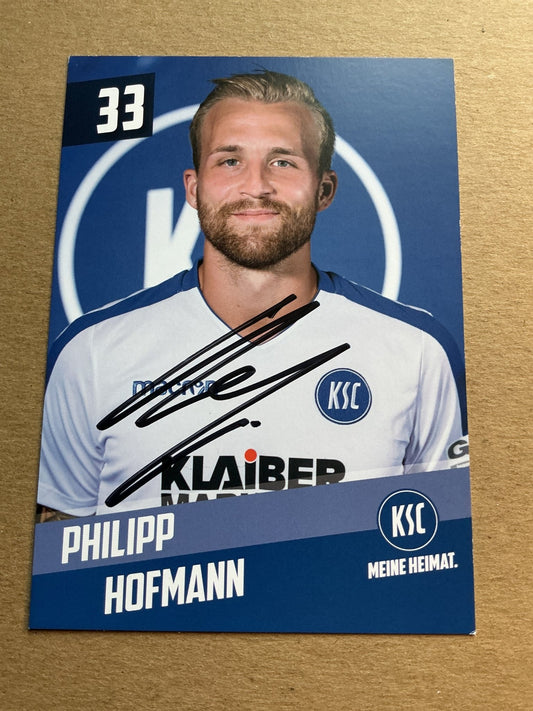 Philipp Hofmann, Germany 🇩🇪 Karlsruher SC 2019/20 hand signed - Autographs-World
