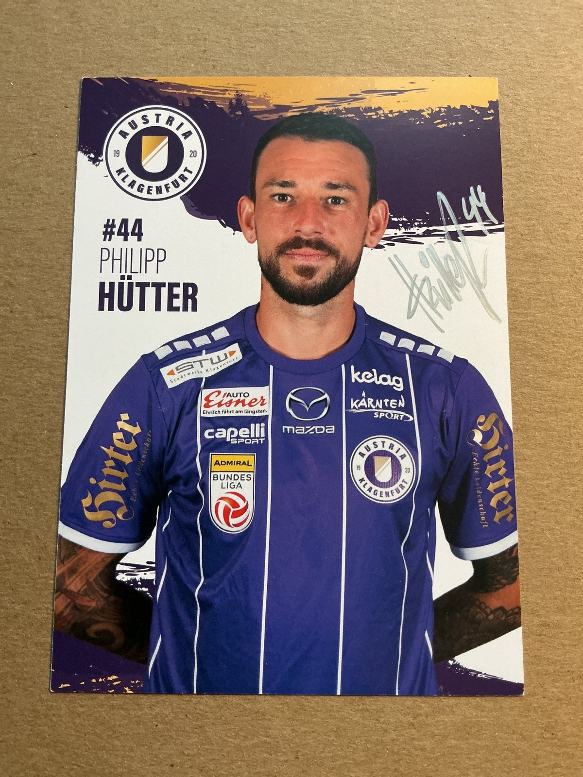 Philipp Hütter, Austria 🇦🇹 Austria Klagenfurt 2021/22 hand signed - Autographs-World