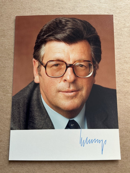 Philipp Jenninger, Germany 🇩🇪 President Bundestag hand signed - Autographs-World