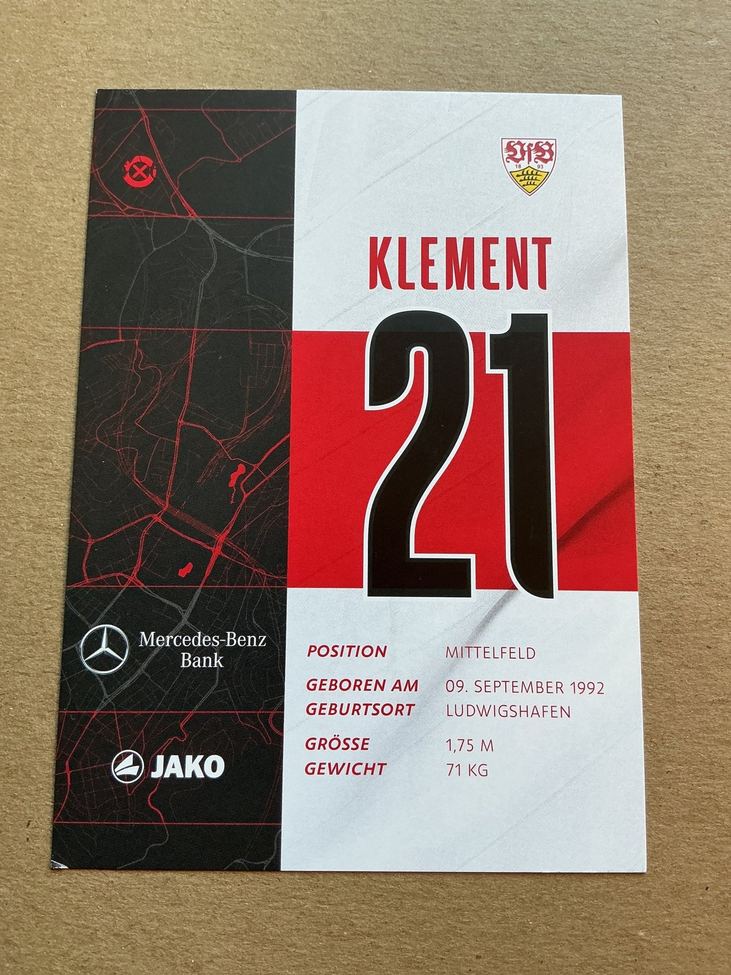 Philipp Klement, Germany 🇩🇪 VfB Stuttgart 2020/21 hand signed - Autographs-World