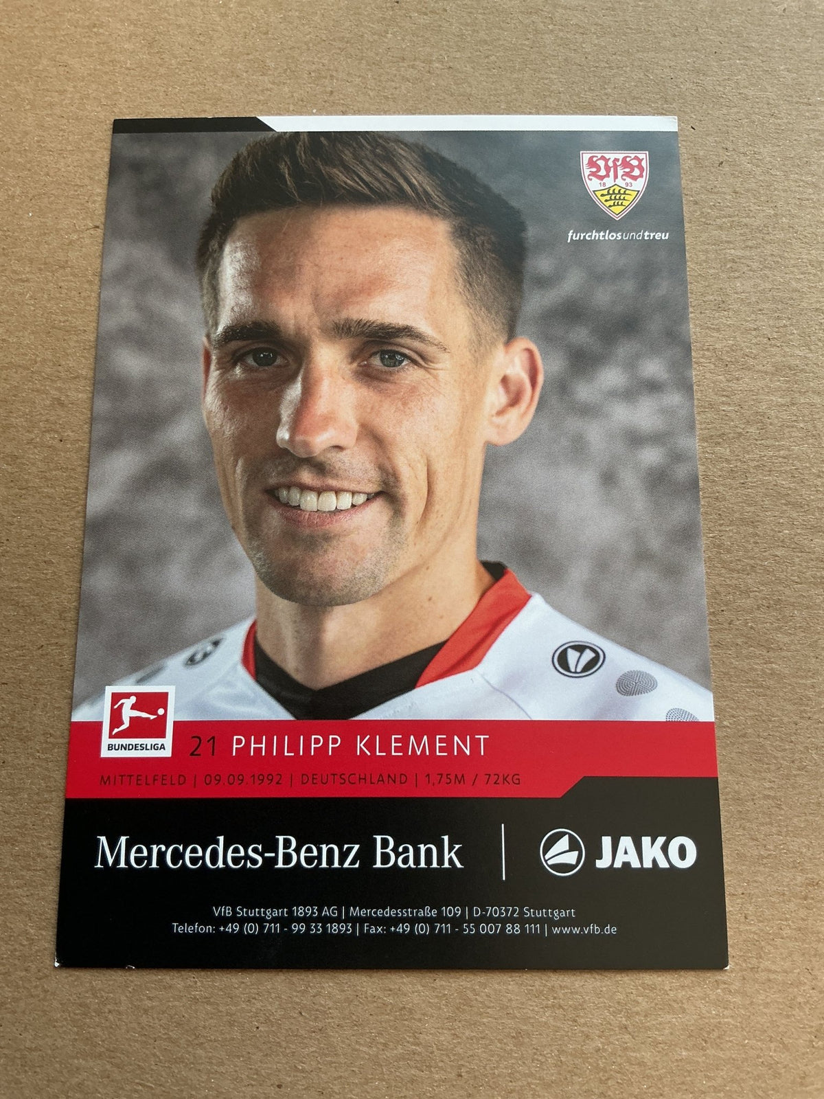 Philipp Klement, Germany 🇩🇪 VfB Stuttgart 2021/22 hand signed - Autographs-World