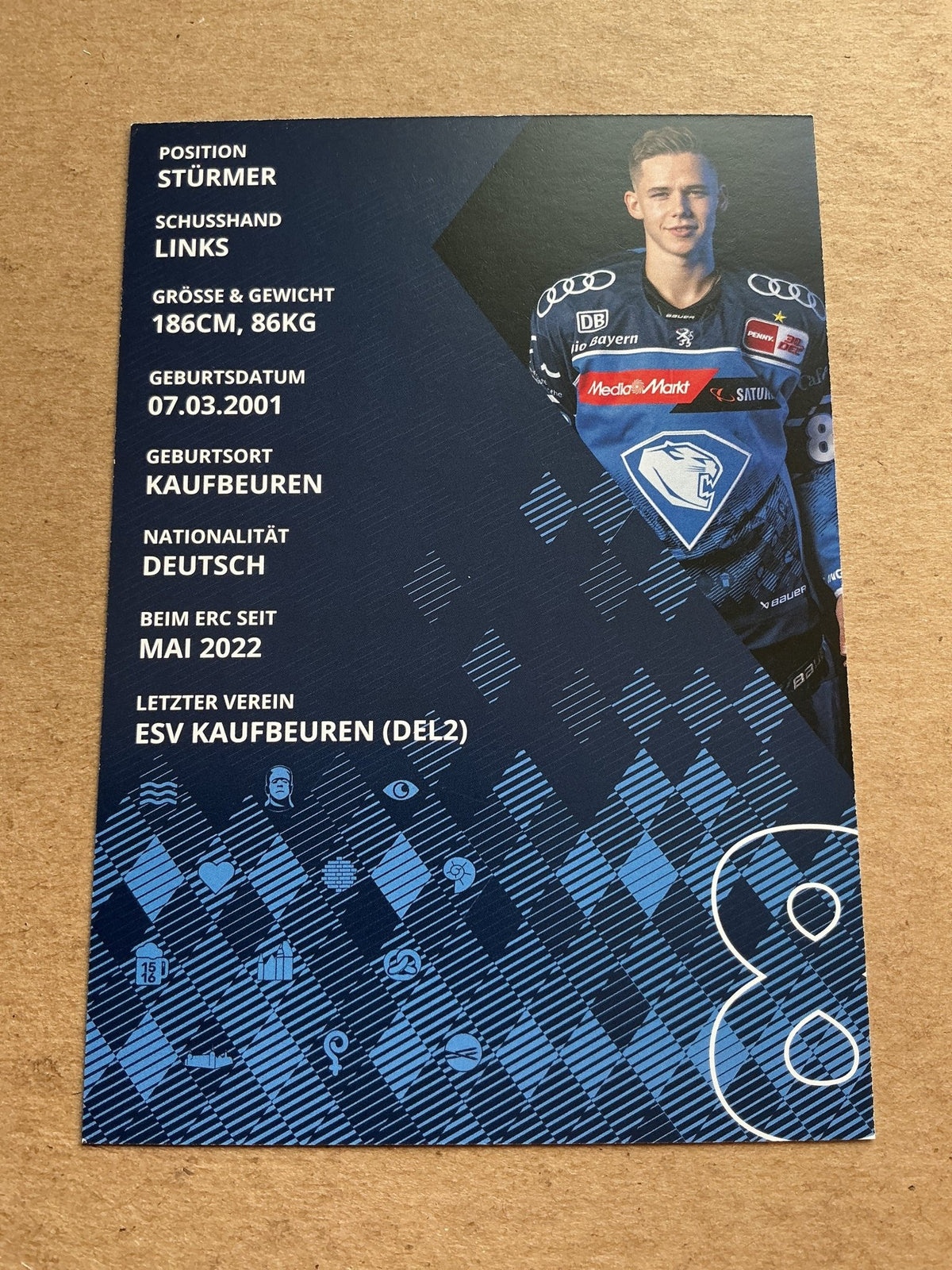 Philipp Krauß, Germany 🇩🇪 ERC Ingolstadt 2023/24 hand signed - Autographs-World