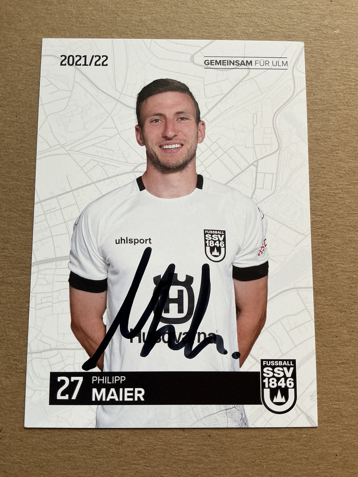 Philipp Maier, Germany 🇩🇪 SSV Ulm 1846 2021/22 hand signed - Autographs-World
