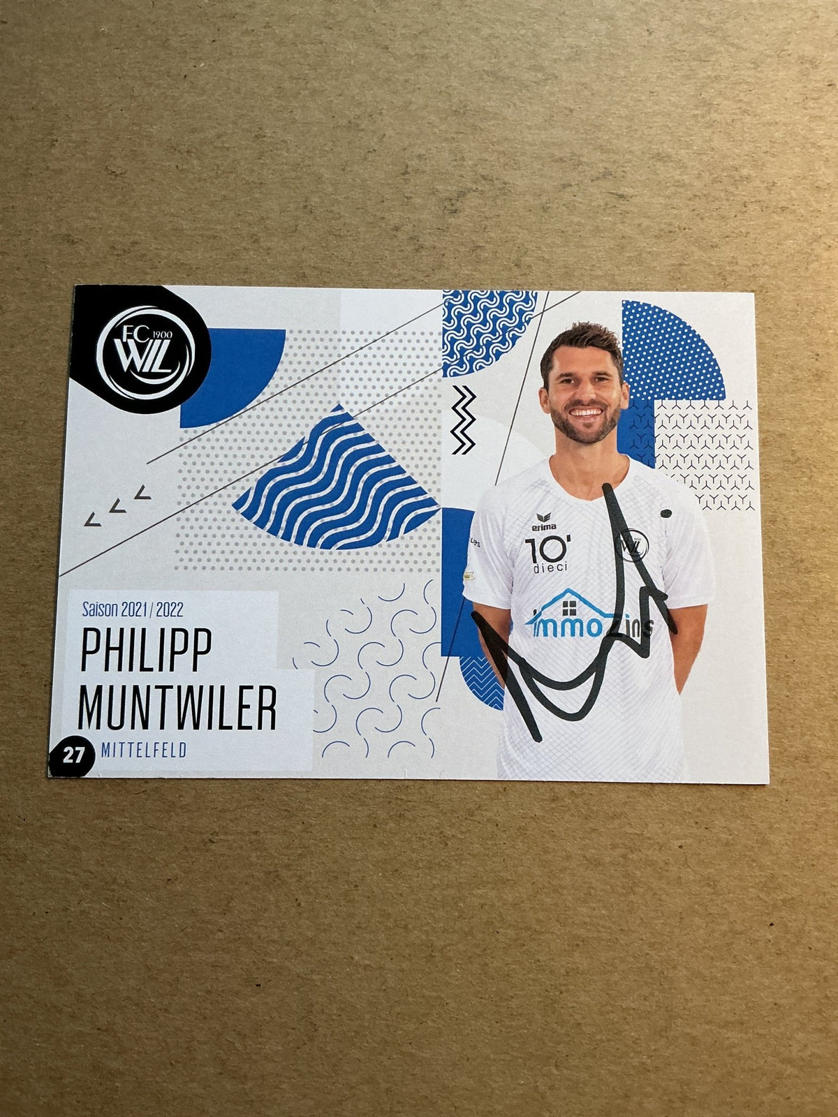Philipp Muntwiler, Switzerland 🇨🇭 FC Wil 2021/22 hand signed - Autographs-World