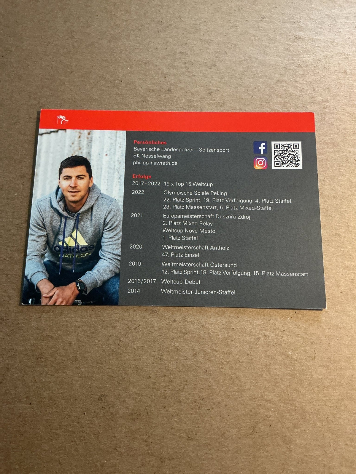 Philipp Nawrath, Germany 🇩🇪 Biathlon Winter Sports 2024/25 hand signed - Autographs-World