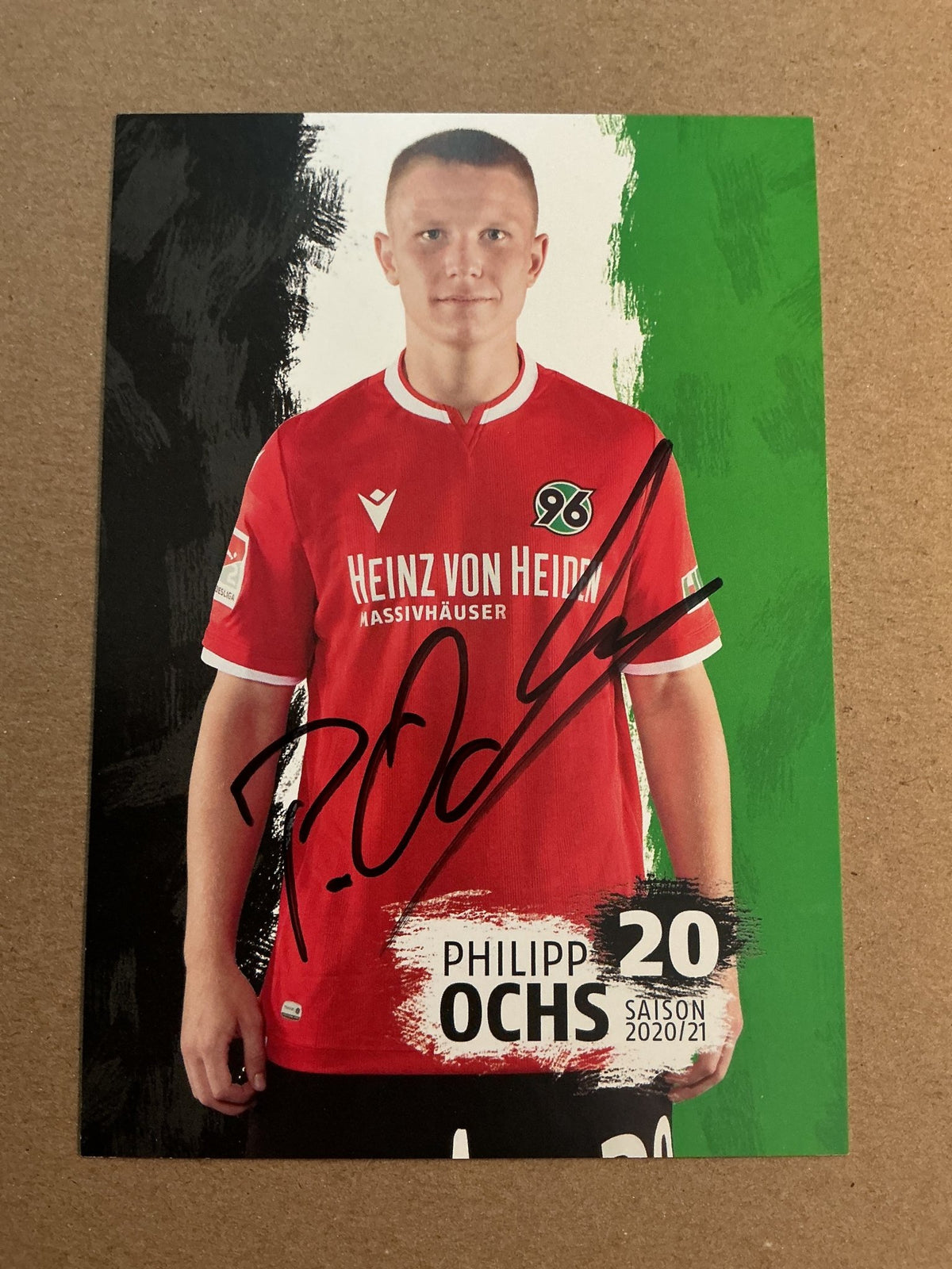 Philipp Ochs, Germany 🇩🇪 Hannover 96 2020/21 hand signed - Autographs-World