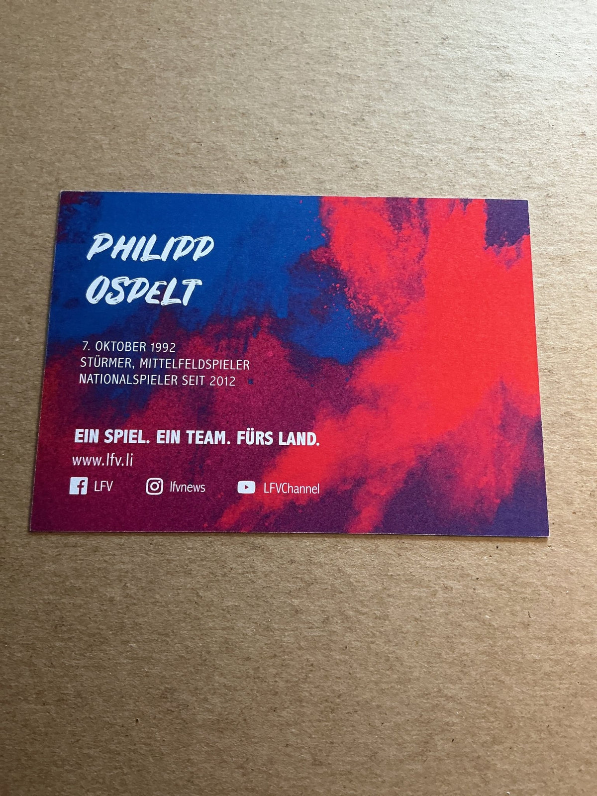 Philipp Ospelt, Liechtenstein 🇱🇮 2022 hand signed - Autographs-World