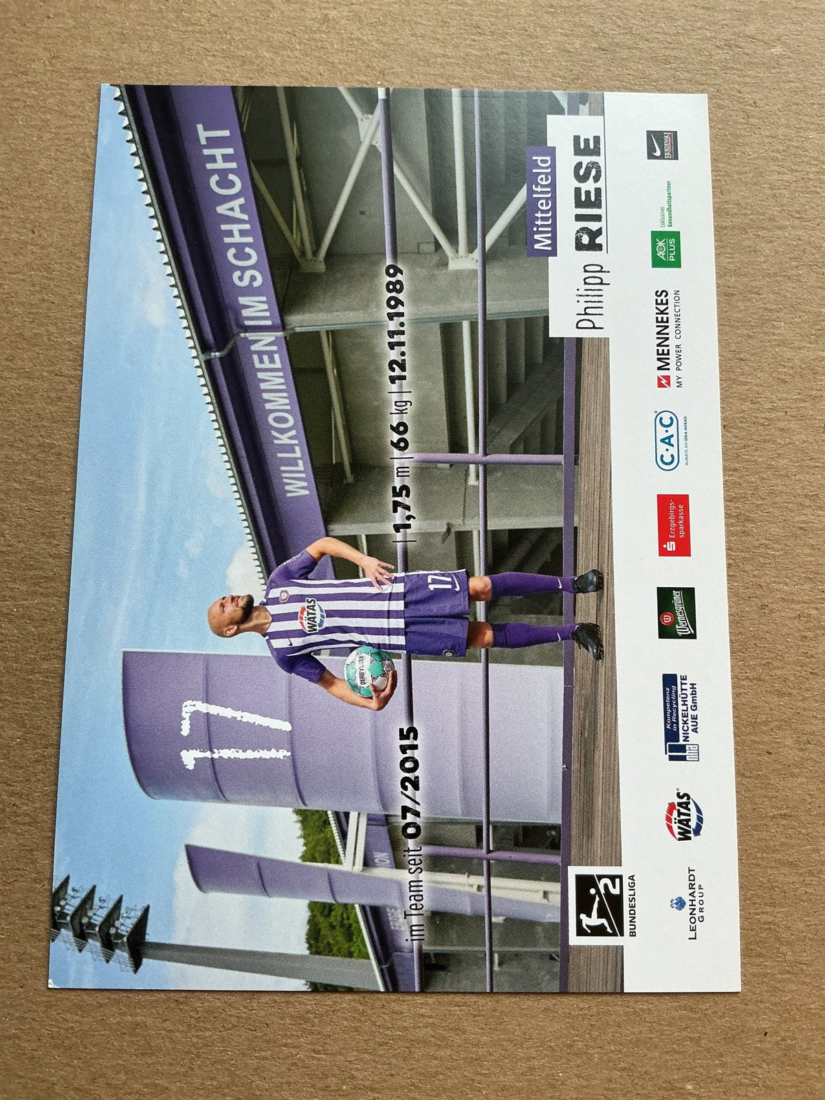 Philipp Riese, Germany 🇩🇪 FC Erzgebirge Aue 2020/21 hand signed - Autographs-World