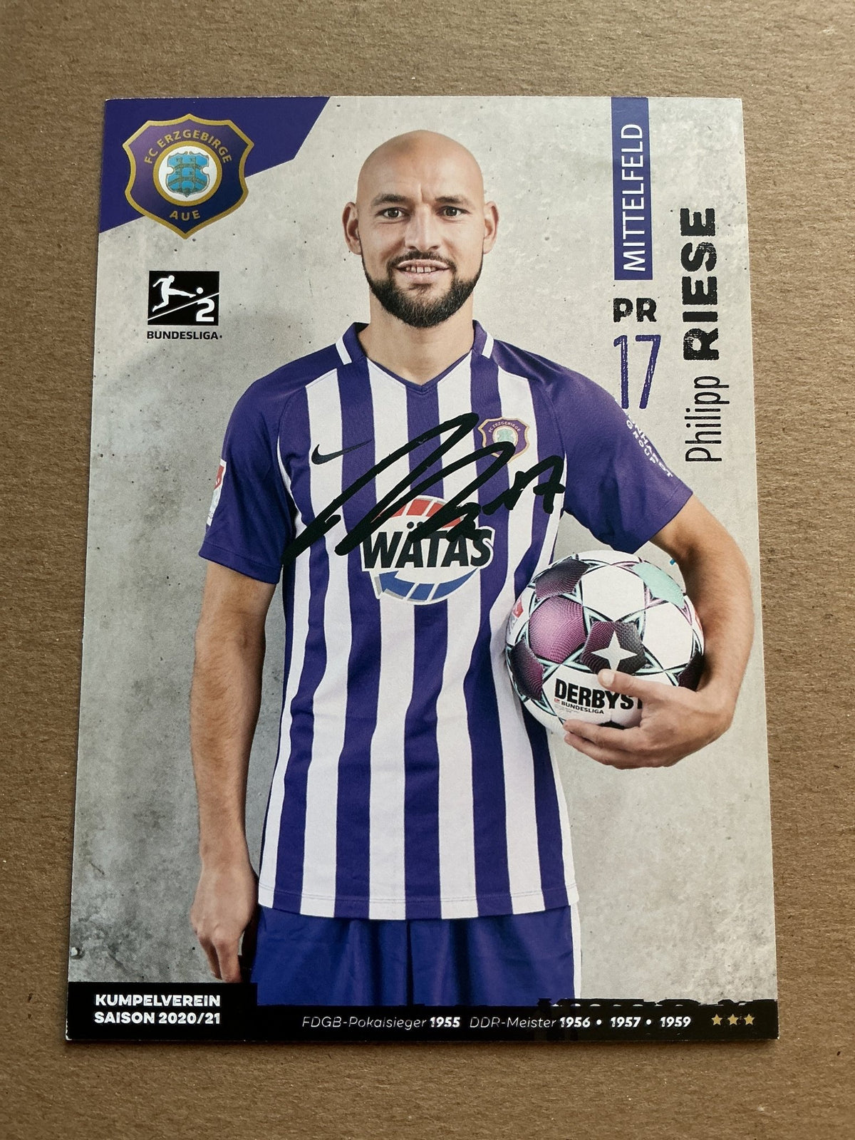 Philipp Riese, Germany 🇩🇪 FC Erzgebirge Aue 2020/21 hand signed - Autographs-World