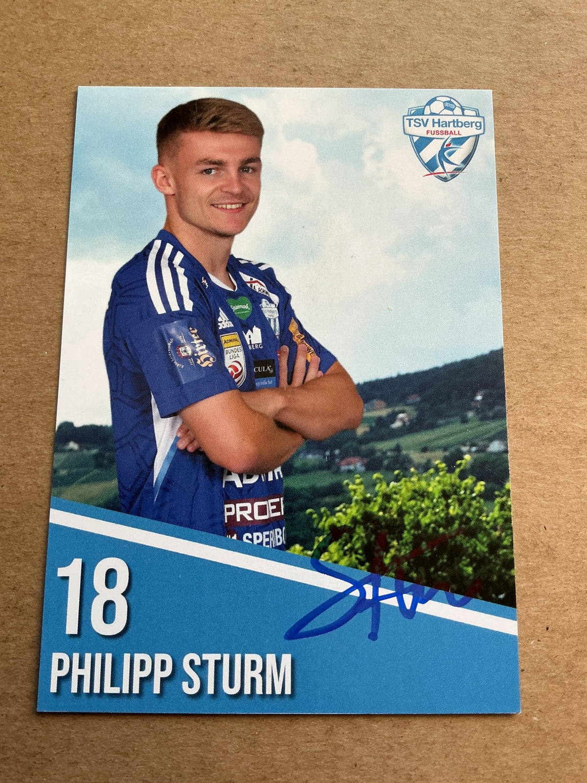 Philipp Sturm, Austria 🇦🇹 TSV Hartberg 2022/23 hand signed - Autographs-World
