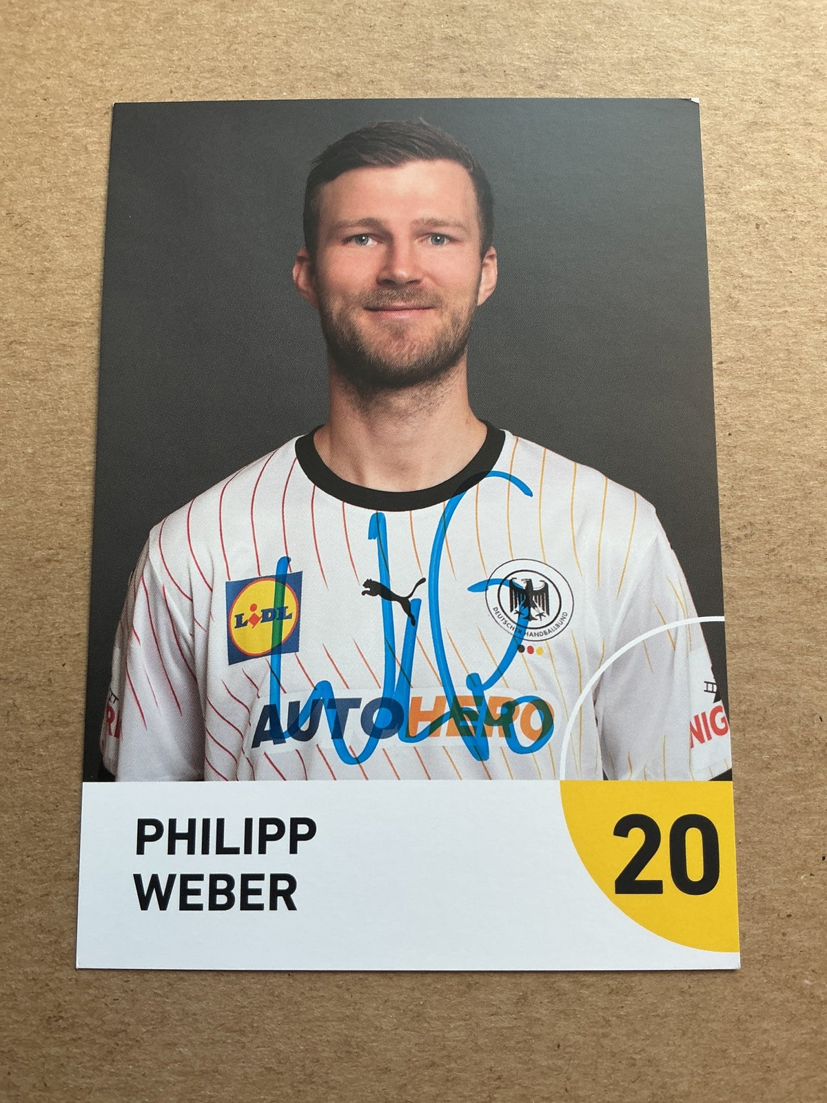 Philipp Weber, Germany 🇩🇪 Handball Summer Olympics 2024 hand signed - Autographs-World