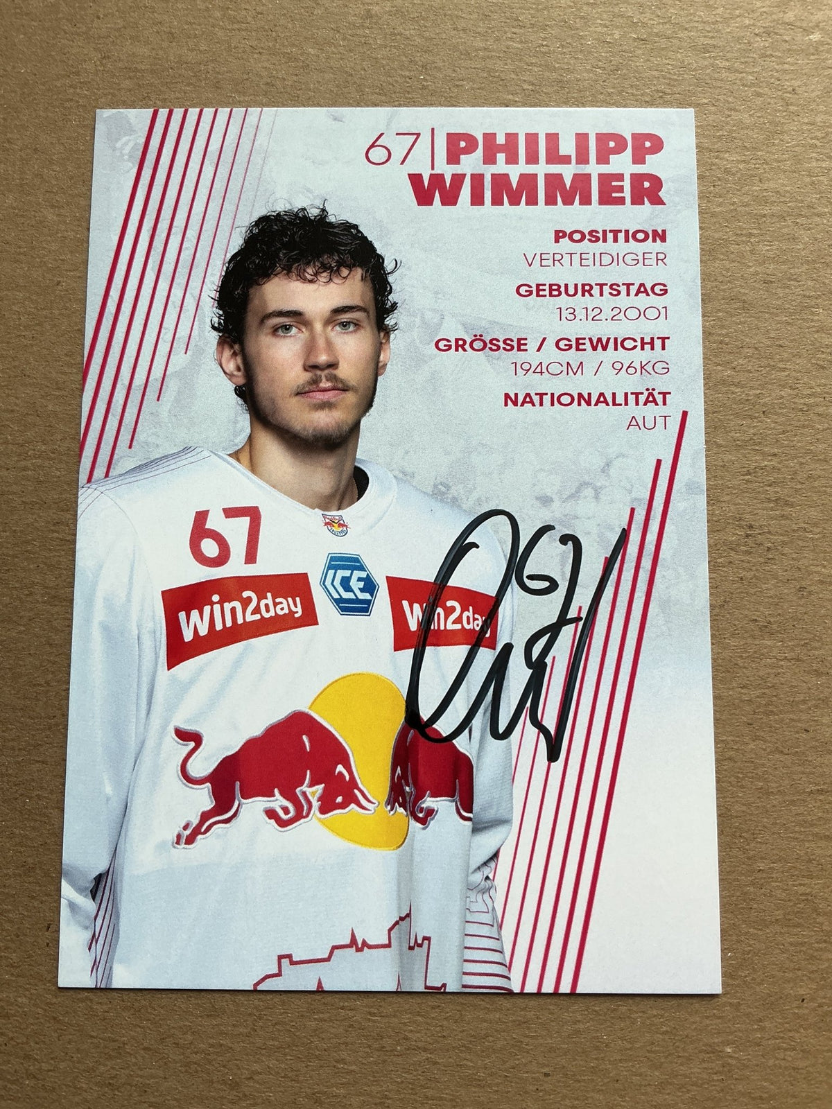 Philipp Wimmer, Austria 🇦🇹 EC Red Bull Salzburg 2023/24 hand signed - Autographs-World