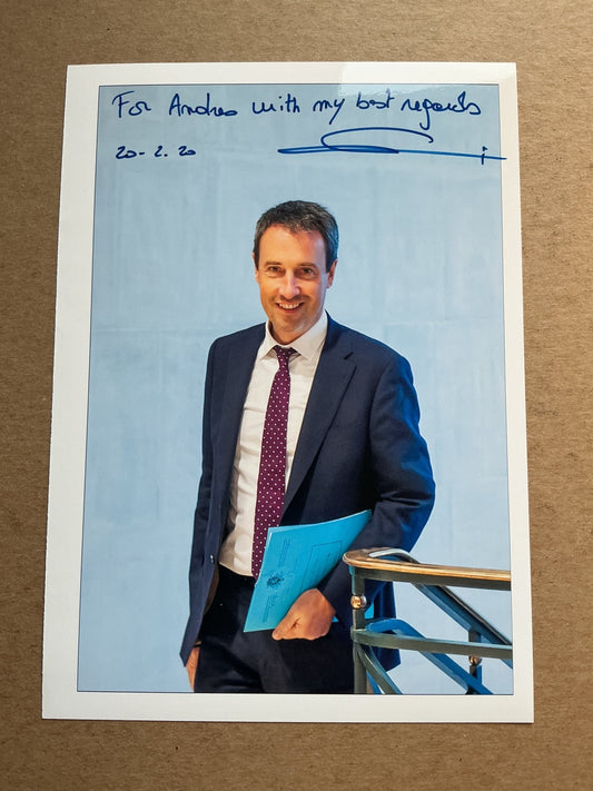 Philippe Goffin, Belgium 🇧🇪 Foreign Minister Politics hand signed - Autographs-World