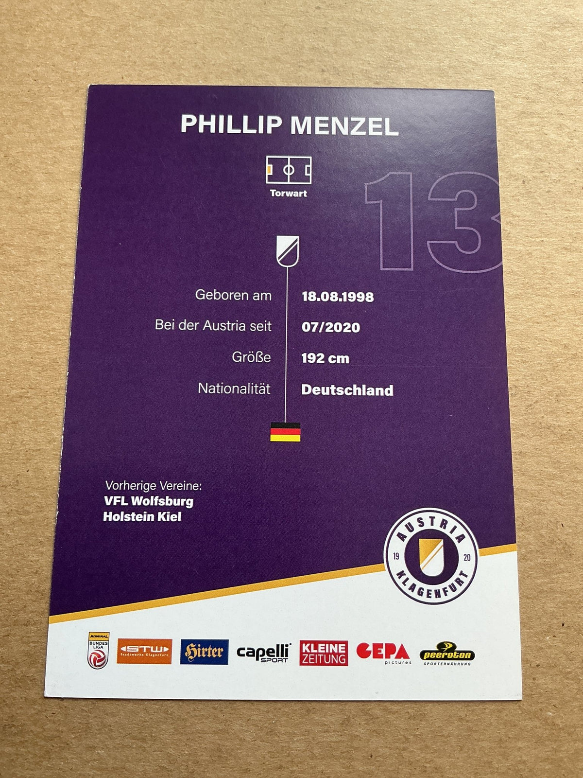 Phillip Menzel, Germany 🇩🇪 Austria Klagenfurt 2023/24 hand signed - Autographs-World