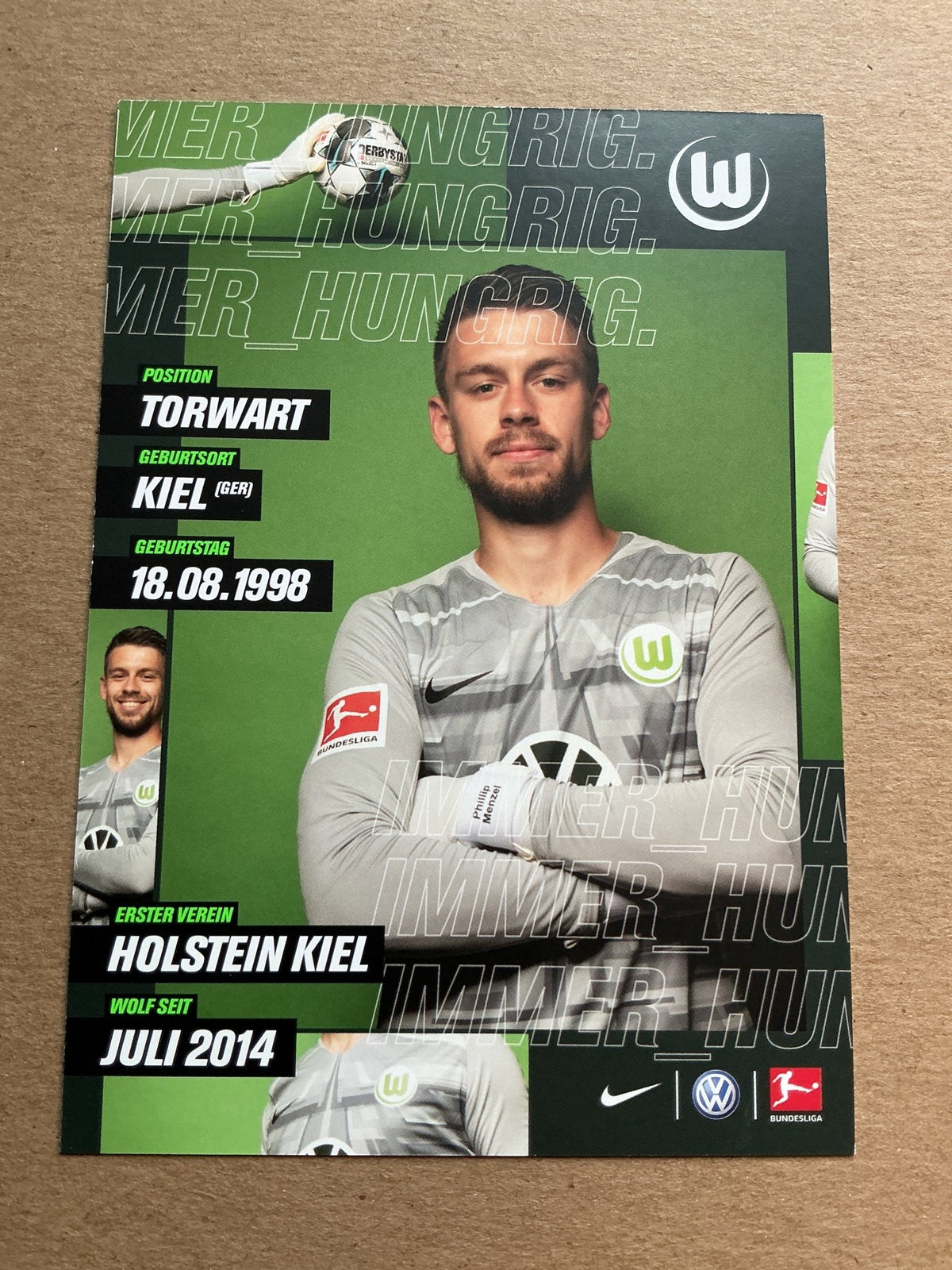 Phillip Menzel, Germany 🇩🇪 VfL Wolfsburg 2019/20 hand signed - Autographs-World